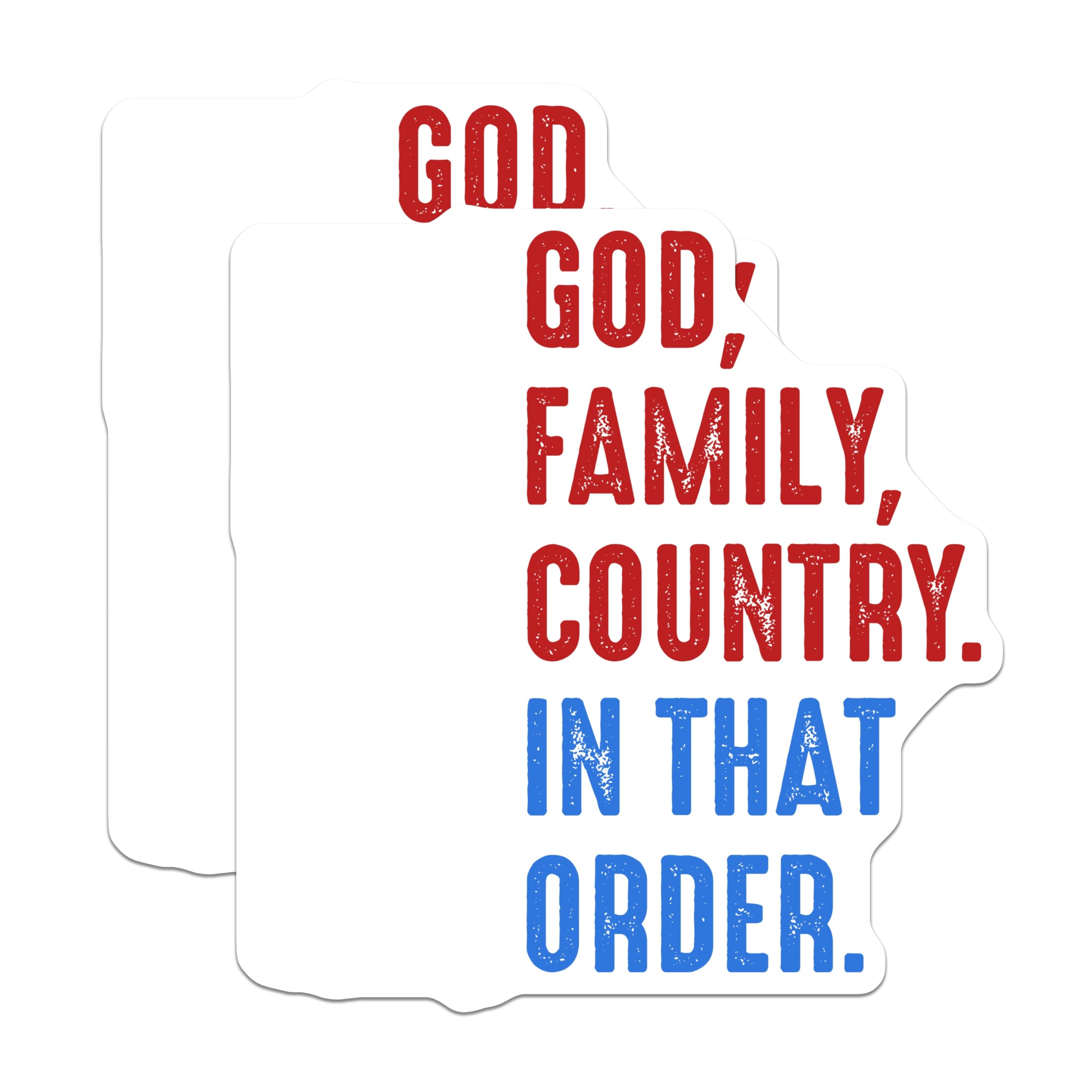 (2 Pack) God Family Country Magnets - Patriotic Statement Decor - Conservative Values Display - 5 Inches On Longest Side - Thick Durable Magnet - Made in USA - MAG30433
