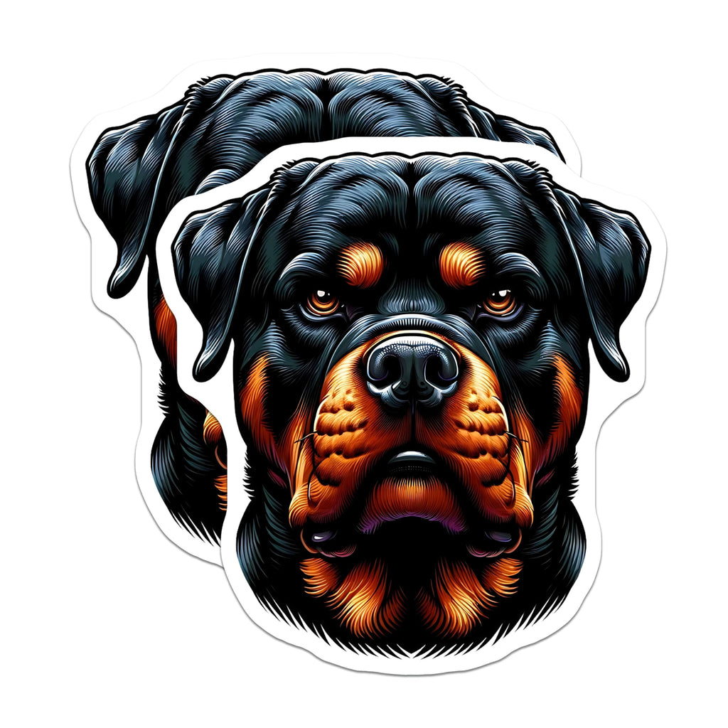 (2 Pack) Rottweiler Magnets - Dog Lover Accessories - Refrigerator Decoration Items - 5" On Longest Side - Premium Magnet - for Cars, Refrigerators, Toolboxes, Lockers - Made in USA - MAG15141