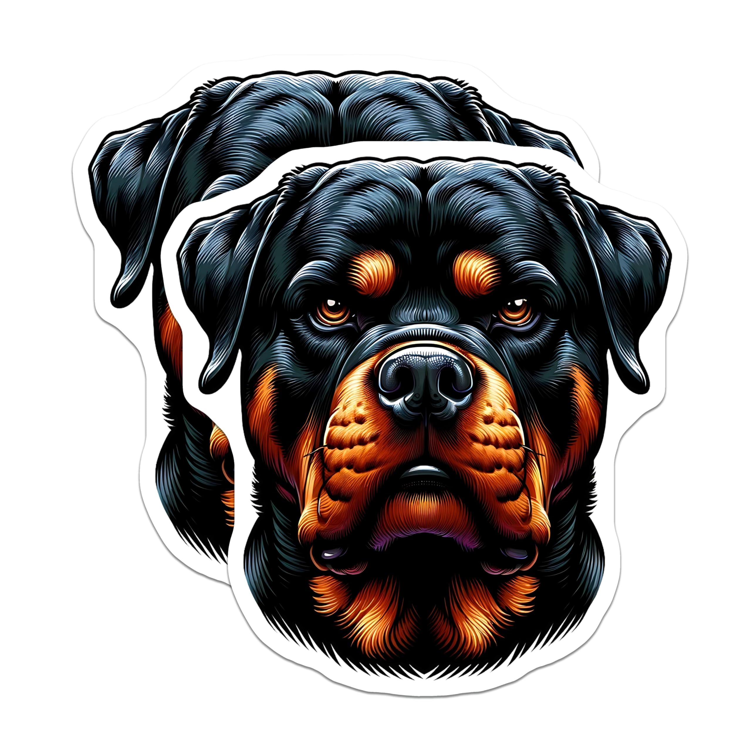 (2 Pack) Rottweiler Magnets - Dog Lover Accessories - Refrigerator Decoration Items - 5" On Longest Side - Premium Magnet - for Cars, Refrigerators, Toolboxes, Lockers - Made in USA - MAG15141