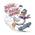 (2 Pack) Duckin' Awesome Magnets Magnets - Skateboarding Humor - 5" On Longest Side - Made in USA - Sticks to Refrigerators & Metal Surfaces - MAG8534