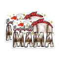 (2 Pack) Baseball Mama Magnets - Leopard Print Game Day Refrigerator Decor - Sports Mom Team Supporter Locker Accessory - 5 Inches On Longest Side - Thick Durable Magnet - Made in USA - MAG29944