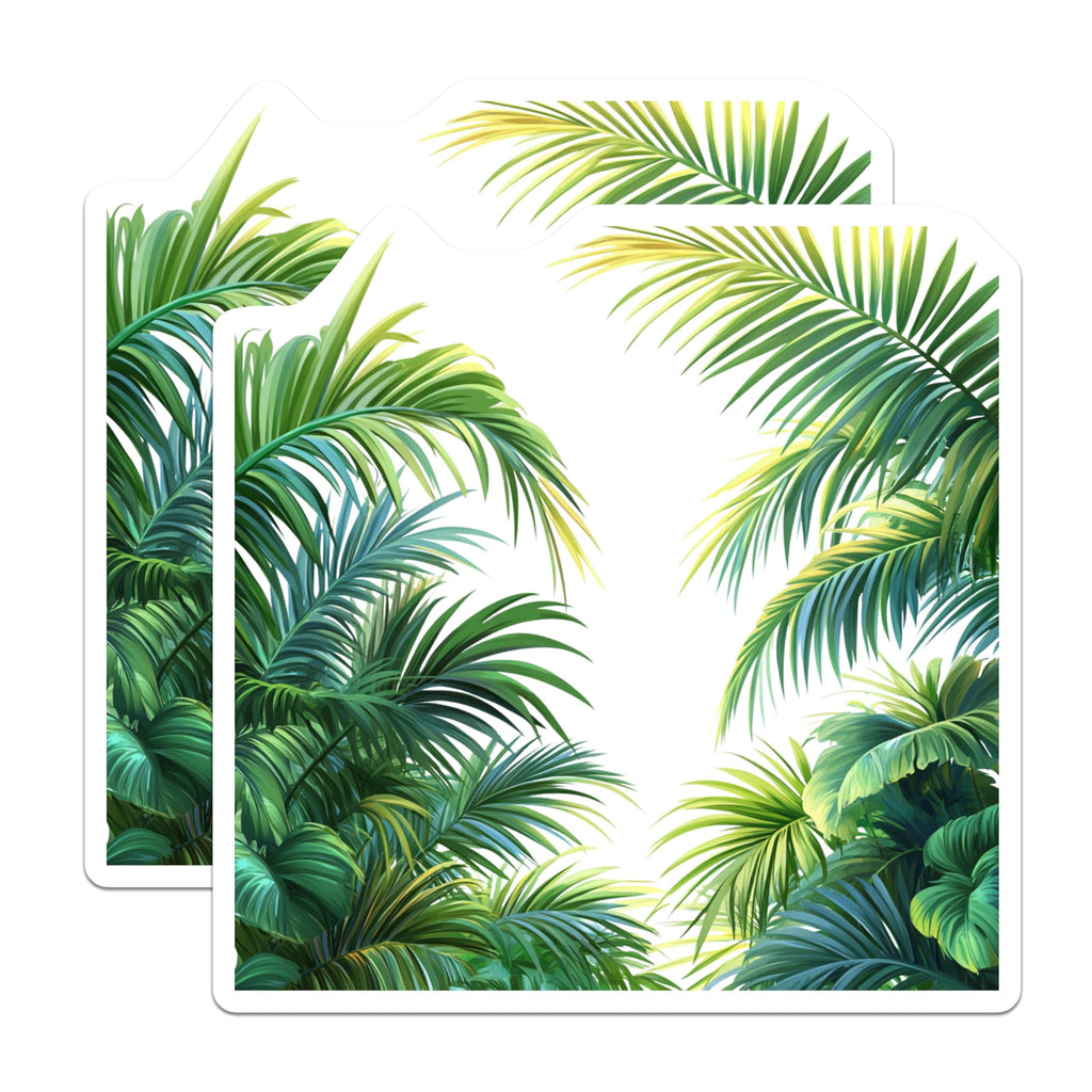 (2 Pack) Tropical Palm Leaf Magnets - Botanical Jungle Decor - Vibrant Greenery Accents - Refrigerator Office Magnets - 5 Inches On Longest Side - Thick Durable Magnet - Made in USA - MAG29360