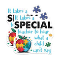 (2 Pack) Special Teacher Magnets Magnets - Hear What A Child Can't Say - Teacher Appreciation Decor - 5" On Longest Side - Made in USA - Sticks to Refrigerators & Metal Surfaces - MAG8424