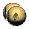 (2 Pack) Bigfoot Sasquatch Magnets - Cryptid Forest Silhouette - Mysterious Wilderness Legend Art - Paranormal Folklore Decor - 5 Inches On Longest Side - Thick Durable Magnet - Made in USA - MAG24767