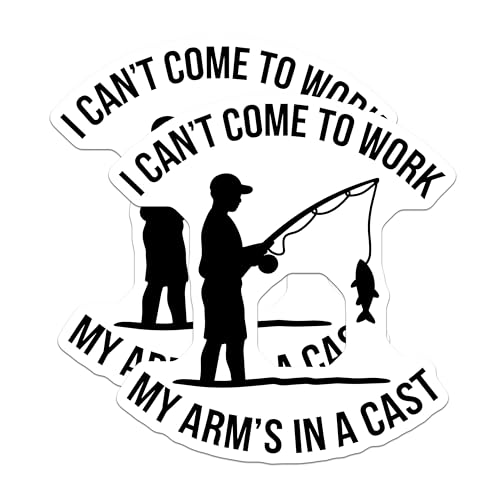 (2 Pack) I Can't Come to Work Stickers - 5" On Longest Side - Sticks to Smooth Flat Surfaces - Made in USA - BMCS8769 - BMCS8769