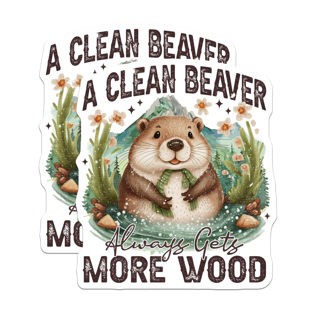 (2 Pack) Always Gets More Wood Decoration Magnet - Cute Animal Fridge Decorations - 5" On Longest Side - Sticks to Smooth Flat Surfaces - Made in USA - MAG9560