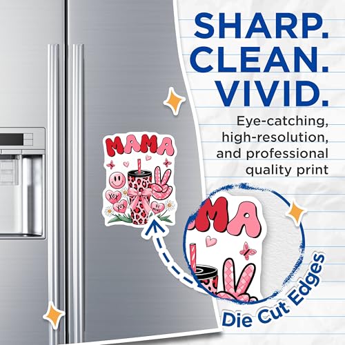 (2 Pack) Mama Magnets - Mother's Day Decor - Cute Mama Design - 5" On Longest Side - for Cars, Fridges, Toolboxes - Made in USA - MAG7720