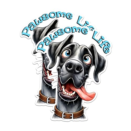 (2 Pack) Pawsome Life Magnets - Cute Dog Magnets - Funny Dog Lover Magnets - Pet Lovers Magnets- 5" On Longest Side - for Fridges, Toolboxes, Cars - Made in USA - MAG2808