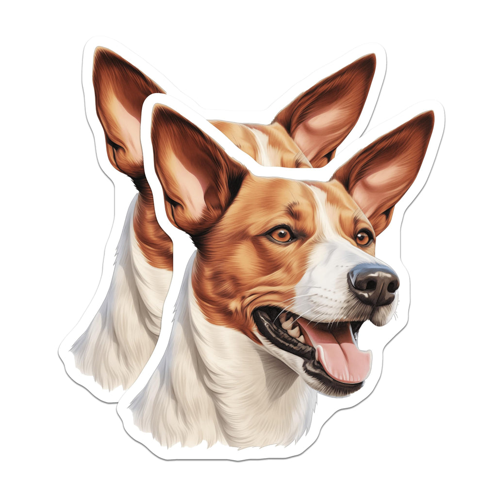 (2 Pack) Happy Dog Head Magnets - Realistic Pet Portrait Art - Canine Animal Enthusiast - Dog Mom Kitchen Decor - 5 Inches On Longest Side - Thick Durable Magnet - Made in USA - MAG29080