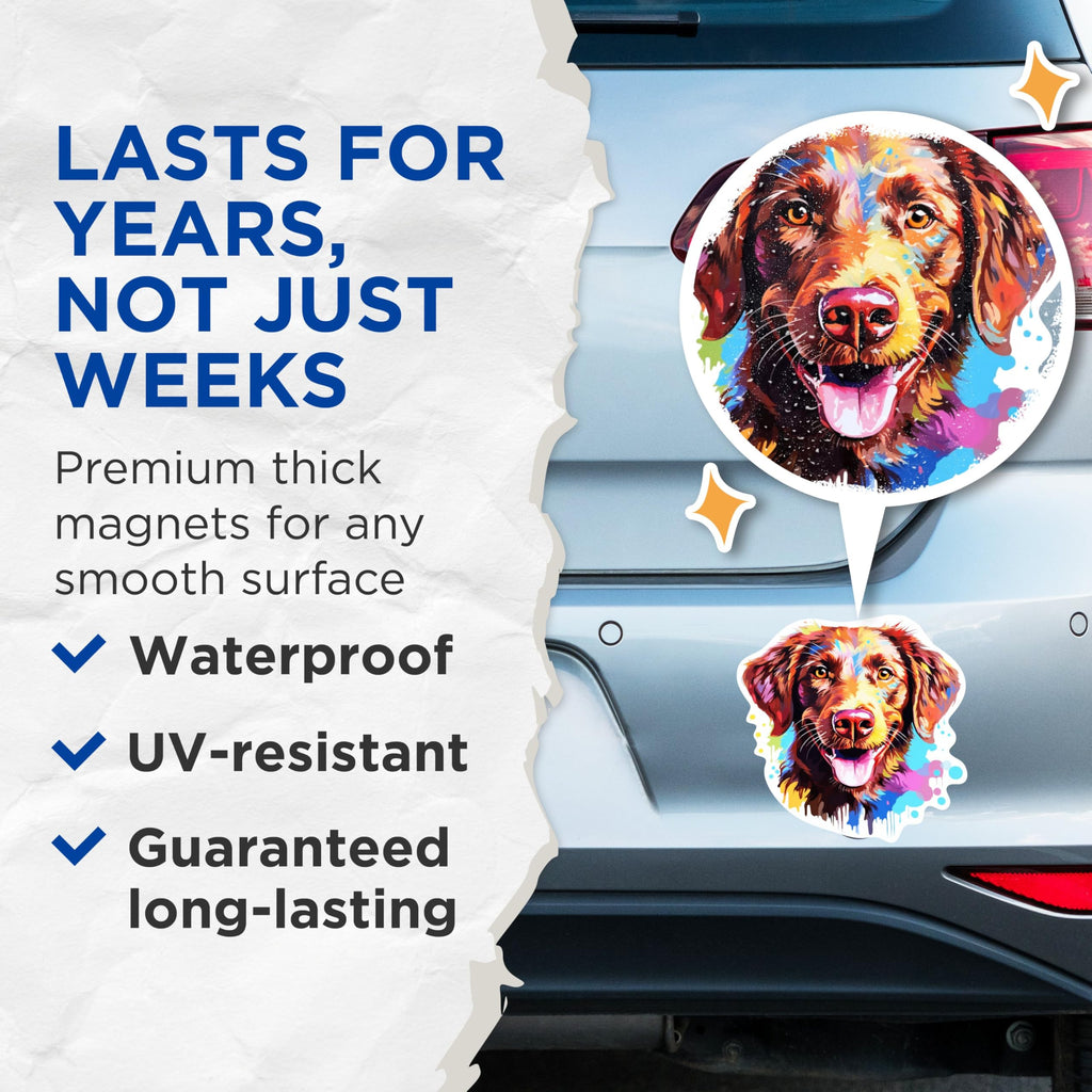 (2 Pack) Chesapeake Bay Retriever Dog Breed Magnets - 5 Inches On Longest Side - Choose from Over 100 Dog Breeds - for Cars, Refrigerators, Toolboxes - Made in USA - MAG1822