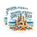 (2 Pack) Beach Theme Magnets Magnets - Coastal Decor - 5" On Longest Side - Made in USA - Sticks to Refrigerators & Metal Surfaces - MAG9277