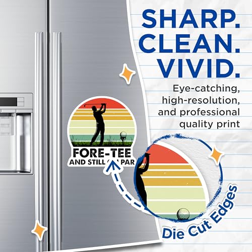 (2 Pack) Fore-Tee and Still on Par Magnets - Golf Gifts - Funny Golf - 5" On Longest Side - for Cars, Fridges, Toolboxes - Made in USA - MAG3999