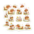 (2 Pack) Easter Dachshund Puppies Magnets - Cute Dog Spring Decor - Kawaii Pet Refrigerator Accessory - 5 Inches On Longest Side - Thick Durable Magnet - Made in USA - MAG36218