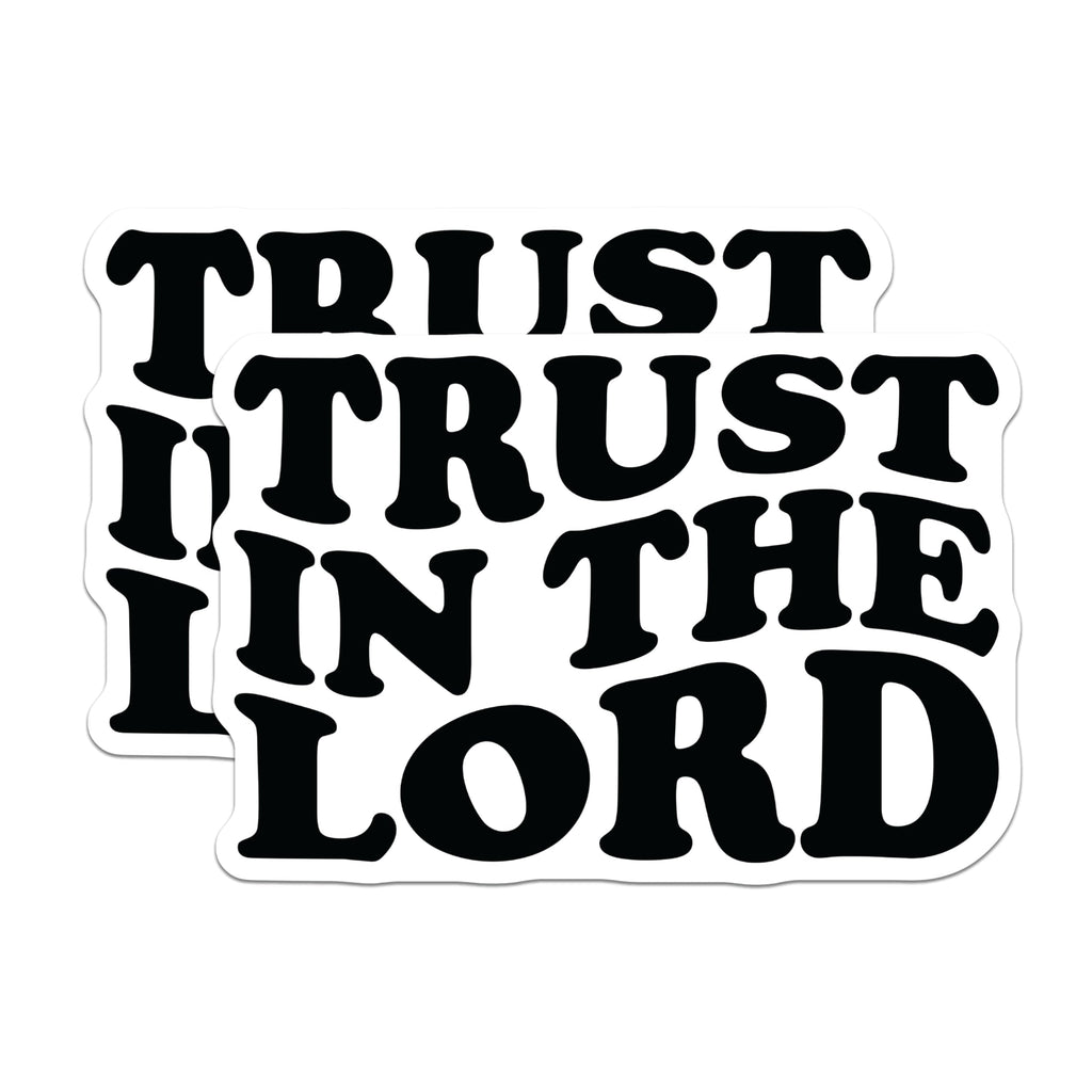 (2 Pack) Trust in the Lord Magnets - Christian Faith Decor - Inspirational Bible Quote - Religious Refrigerator Accessory - 5 Inches On Longest Side - Thick Durable Magnet - Made in USA - MAG28125