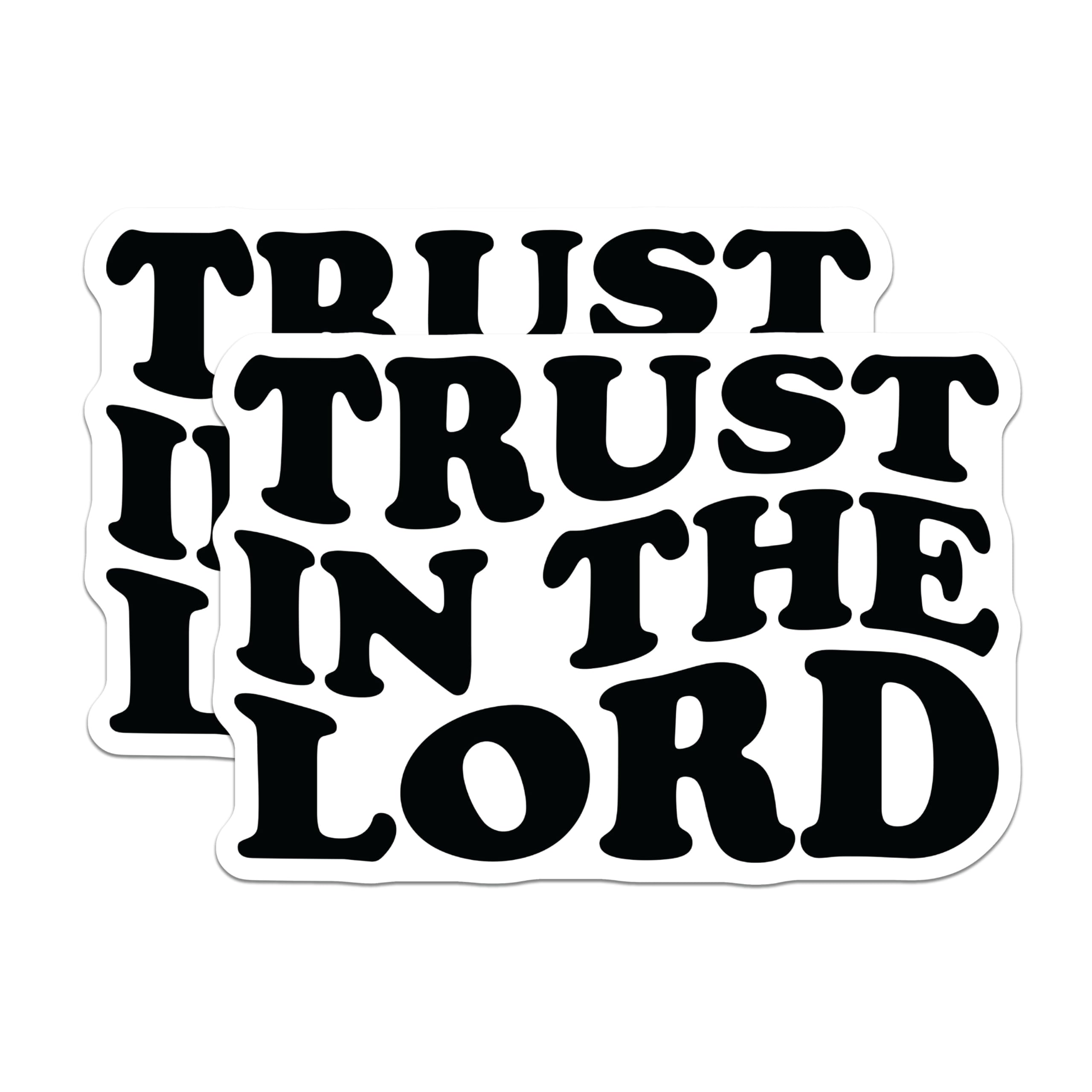 (2 Pack) Trust in the Lord Magnets - Christian Faith Decor - Inspirational Bible Quote - Religious Refrigerator Accessory - 5 Inches On Longest Side - Thick Durable Magnet - Made in USA - MAG28125