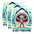 (3 Pack) Shark Attack Decals - Stay Positive - Scuba Diving Decal - 3 Inches On Longest Side - Easy Peel & Apply - Made in USA - 3MCS8446