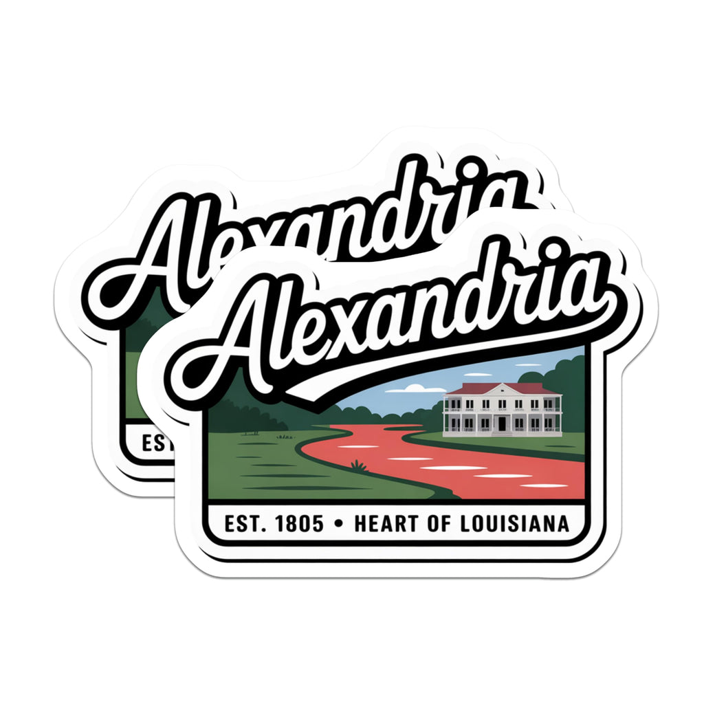 (2 Pack) Alexandria Louisiana Magnets - Historic Landmark - Heart of Louisiana - 5" On Longest Side - Premium Magnet - for Cars, Refrigerators, Toolboxes, Lockers - Made in USA - MAG18047