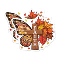 (2 Pack) Christian Faith Magnets - Fall Jesus Butterfly Decor - Autumn Scripture Quote - 5 Inches On Longest Side - Thick Durable Magnet - Made in USA - MAG24884
