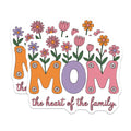 (2 Pack) Mom Magnets - Retro Floral Mama Heart Family - Mothers Day Birthday Fridge - 5 Inches On Longest Side - Thick Durable Magnet - Made in USA - MAG36167