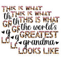 (3 Pack) Greatest Grandma Decals - Grandma Laptop Decal - Leopard Print Grandma - 3 Inches On Longest Side - Easy Peel & Apply - Made in USA - 3MCS4510