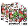 (3 Pack) Registered Nurse Decals - Medical Staff Stickers - RN Laptop Decals - 3 Inches On Longest Side - Easy Peel & Apply - Made in USA - 3MCS6179
