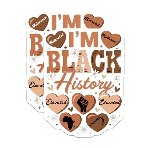 (2 Pack) Black History Magnets - Inspirational Magnets - Empowerment Magnets - 5" On Longest Side - for Cars, Fridges, Toolboxes - Made in USA - MAG3878