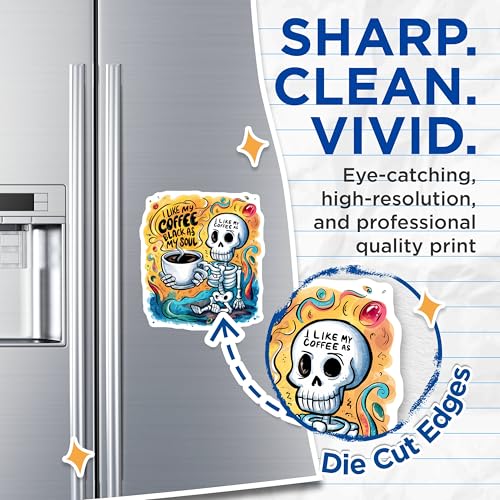 (2 Pack) I Like My Coffee Black As My Soul Magnets - Funny Skeleton Art - Coffee Lover's ation - 5" On Longest Side - for Cars, Fridges, Toolboxes - Made in USA - MAG3737