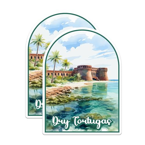 (2 Pack) Dry Tortugas National Park Bumper Magnet - US National Park - Choose from 63 Parks - 5" On Longest Side - Decal for Car Bumper, Laptop, Water Bottle, Wall, and Window - MAG1513