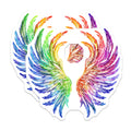 (2 Pack) Rainbow Wings Magnets - Angelic Feather Design - Vibrant LGBTQ Pride Decor - Spiritual Art Expression - 5 Inches On Longest Side - Thick Durable Magnet - Made in USA - MAG38019