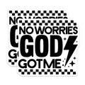 (2 Pack) Christian Magnets - No Worries God Got Me - Faith Based Religious Magnets - Inspirational Spiritual Decor - 5 Inches On Longest Side - Thick Durable Magnet - Made in USA - MAG27094