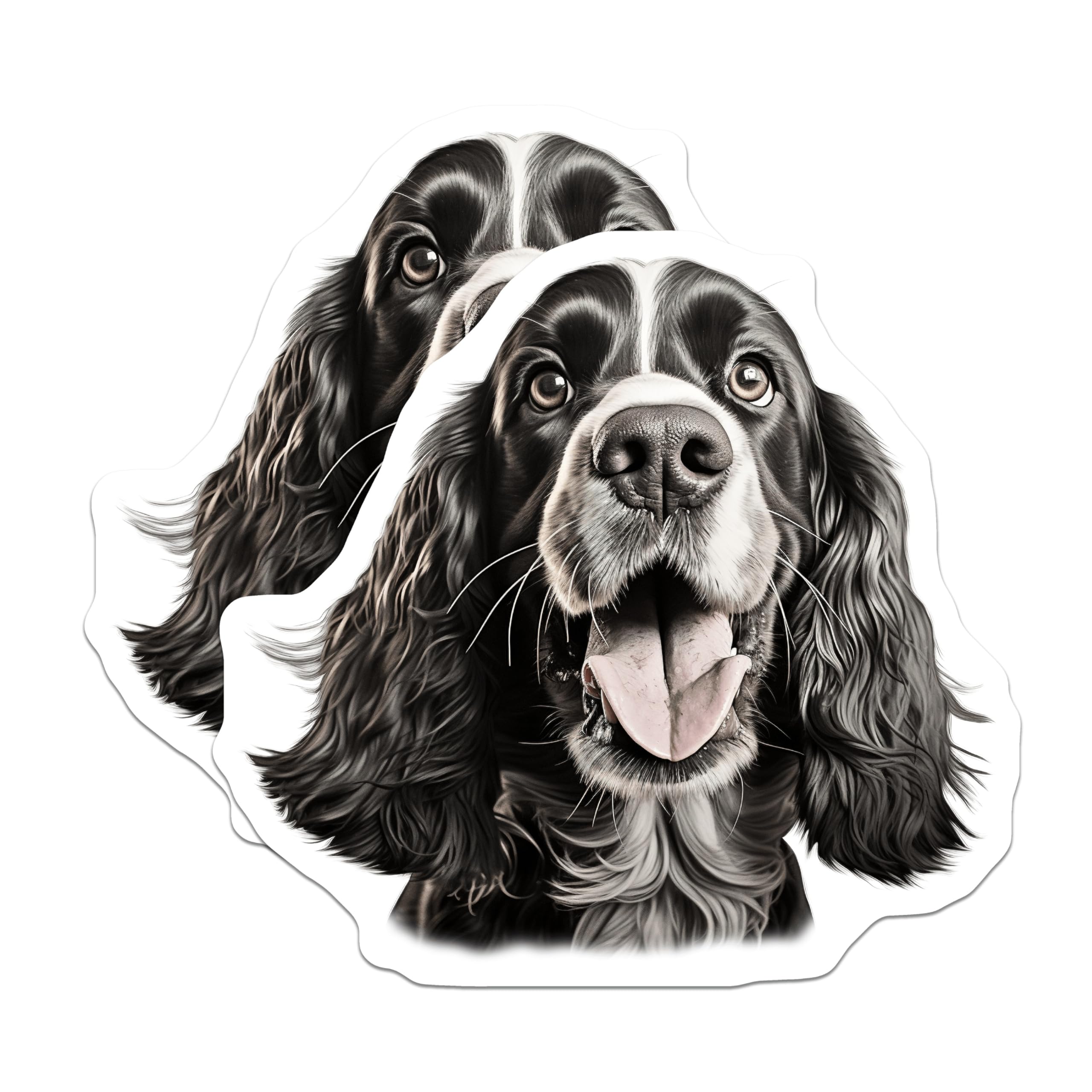 (2 Pack) Spaniel Dog Magnets - Cute Dog Lover Decor - Pet Parent Refrigerator Accessories - 5 Inches On Longest Side - Thick Durable Magnet - Made in USA - MAG30950