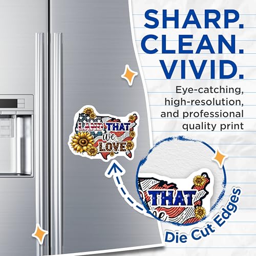 (2 Pack) Land That We Love Magnets - 5" On Longest Side - for Cars, Fridges, Toolboxes - Made in USA - MAG7886