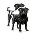 (2 Pack) Black Pug Dog Magnets - Pet Lover Refrigerator Decor - Cute Animal Art Home Accessory - 5 Inches On Longest Side - Thick Durable Magnet - Made in USA - MAG26581