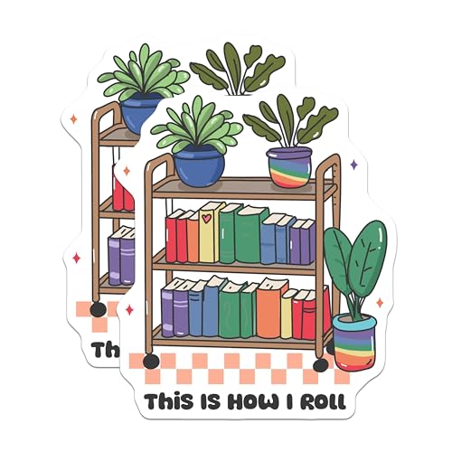 (2 Pack) This is How I Roll Magnets - Funny Book Lover Magnet - Plant Lover Decor - Book Shelf Magnets - 5" On Longest Side - for Cars, Fridges, Toolboxes - Made in USA - MAG7149