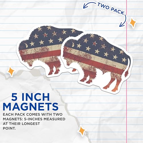 (2 Pack) 5" On Longest Side Magnet - Sticks to Smooth Flat Surfaces - Made in USA - MAG9564