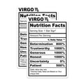 (2 Pack) Virgo Nutrition Facts Magnets - Zodiac Sign - Astrology Refrigerator Magnets - 5" On Longest Side - Premium Magnet - for Cars, Refrigerators, Toolboxes, Lockers - Made in USA - MAG15861