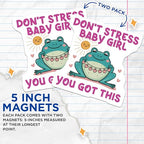 (2 Pack) Encouragement Frog Magnets - Inspirational Quote - Cute Animal - Motivational Decor - 5" On Longest Side - for Cars, Fridges, Toolboxes - Made in USA - MAG5625