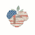 (3 Pack) American Flag Flowers Decals - Patriotic Floral - USA Laptop Decals - 3 Inches On Longest Side - Easy Peel & Apply - Made in USA - 3MCS7739
