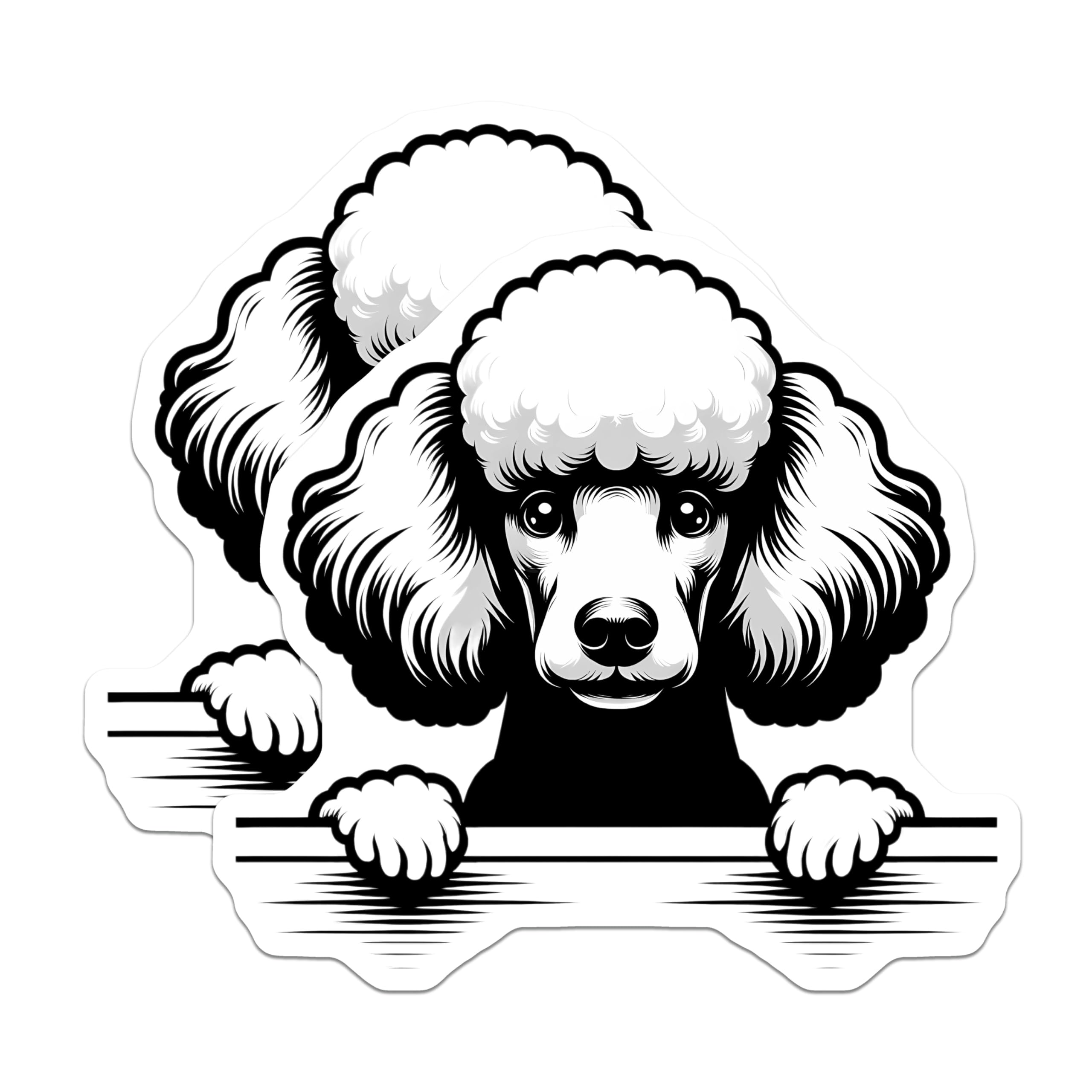 (2 Pack) Poodle Magnets - Cute Dog Magnets - Refrigerator Magnets - Pet Lover Decor - 5" On Longest Side - Premium Magnet - for Cars, Refrigerators, Toolboxes, Lockers - Made in USA - MAG15217