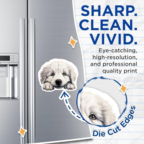 (2 Pack) Pet Lover Decor Magnet - Dog Fridge Accessories - Kitchen Decoration - 5" On Longest Side - Sticks to Smooth Flat Surfaces - Made in USA - MAG10186