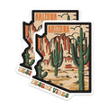 (2 Pack) Arizona Magnets - Desert Vibes - Southwestern Decor - 5" On Longest Side - Premium Magnet - for Cars, Refrigerators, Toolboxes, Lockers - Made in USA - MAG18630
