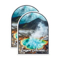 (2 Pack) Lassen Volcanic National Park Bumper Magnet - US National Park - Choose from 63 Parks - 5" On Longest Side - Decal for Car Bumper, Laptop, Water Bottle, Wall, and Window - MAG1567