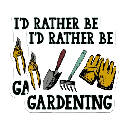 (2 Pack) Gardening Enthusiast Magnets - Gardener Quotes - Funny Garden Magnets - 5" On Longest Side - for Cars, Fridges, Toolboxes - Made in USA - MAG4172
