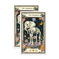 (2 Pack) Skeleton Elephant Magnets - Day of The Dead - Animal Skeleton with Flowers - 5" On Longest Side - for Cars, Fridges, Toolboxes - Made in USA - MAG3694