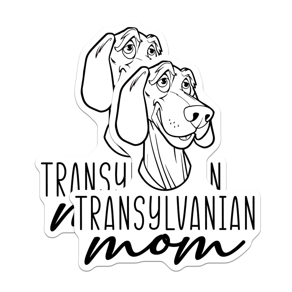 (2 Pack) Transylvanian Mom Magnets - Hound Dog Lover - Pet Parent Decor - 5 Inches On Longest Side - Thick Durable Magnet - Made in USA - MAG27069