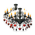 (2 Pack) Gothic Chandelier Magnets - Dark Romance Decor - Victorian Goth - Spooky Love - Halloween Decor - 5 Inches On Longest Side - Thick Durable Magnet - Made in USA - MAG39848