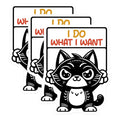 (3 Pack) Funny Cat Decals - I Do What I Want - Laptop Decals - 3 Inches On Longest Side - Easy Peel & Apply - Made in USA - 3MCS6099