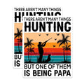 (2 Pack) Hunting Papa Magnets - Funny Hunting Dad - Retro Sun Hunting Scene - 5" On Longest Side - for Cars, Fridges, Toolboxes - Made in USA - MAG4088