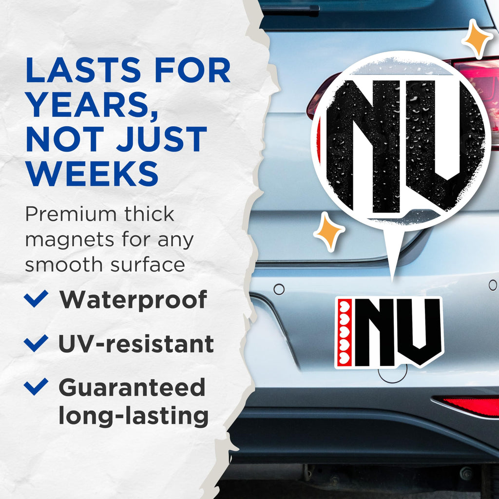 (2 Pack) Inu Magnets - Crypto Magnet - Blockchain Gift - 5" On Longest Side - Premium Magnet - for Cars, Refrigerators, Toolboxes, Lockers - Made in USA - MAG18276