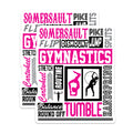 (2 Pack) Gymnastics Flip Stickers - Dance Tumble Stickers - Sports Routine Stickers - 5" On Longest Side - Sticks to Smooth Flat Surfaces - Made in USA - BMCS4846